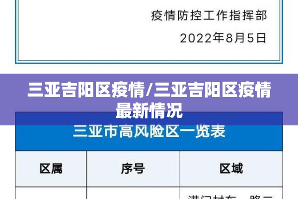 三亚吉阳区疫情/三亚吉阳区疫情最新情况 三亚吉阳区疫情/三亚吉阳区疫情最新情况