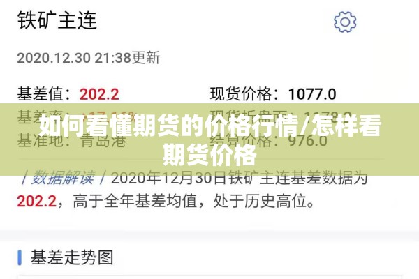 如何看懂期货的价格行情/怎样看期货价格