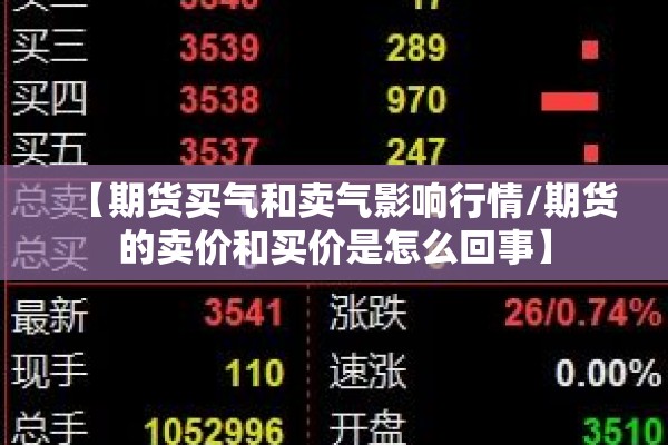 【期货买气和卖气影响行情/期货的卖价和买价是怎么回事】 【期货买气和卖气影响行情/期货的卖价和买价是怎么回事】