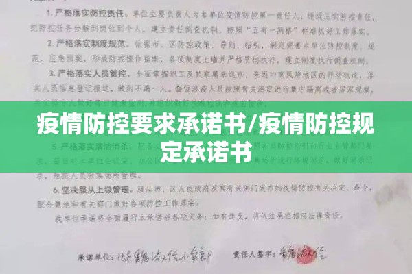 疫情防控要求承诺书/疫情防控规定承诺书 疫情防控要求承诺书/疫情防控规定承诺书