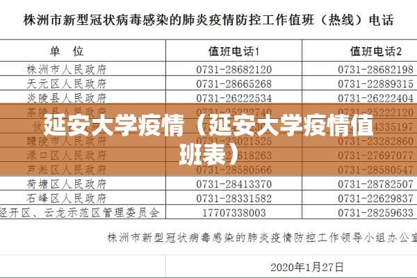 延安大学疫情（延安大学疫情值班表）