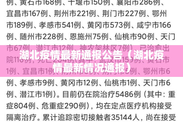 湖北疫情最新通报公告（湖北疫情最新情况通报）