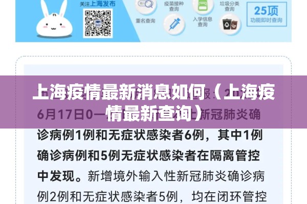 上海疫情最新消息如何（上海疫情最新查询）