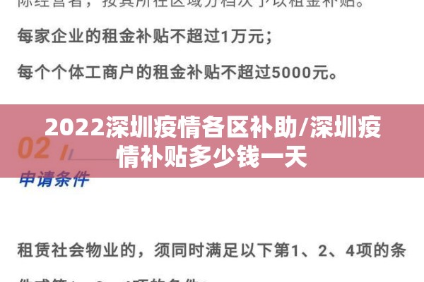 2022深圳疫情各区补助/深圳疫情补贴多少钱一天