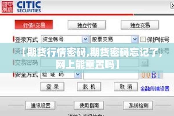 【期货行情密码,期货密码忘记了,网上能重置吗】