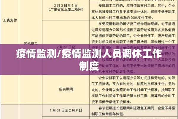 疫情监测/疫情监测人员调休工作制度 疫情监测/疫情监测人员调休工作制度