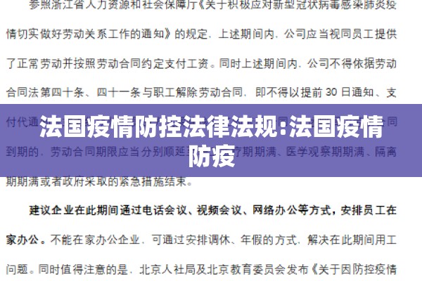 法国疫情防控法律法规:法国疫情防疫 法国疫情防控法律法规:法国疫情防疫
