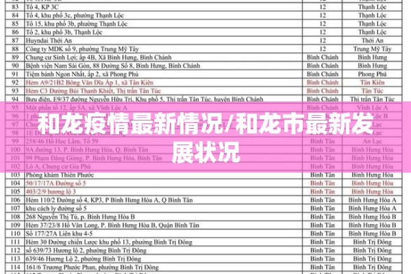 和龙疫情最新情况/和龙市最新发展状况