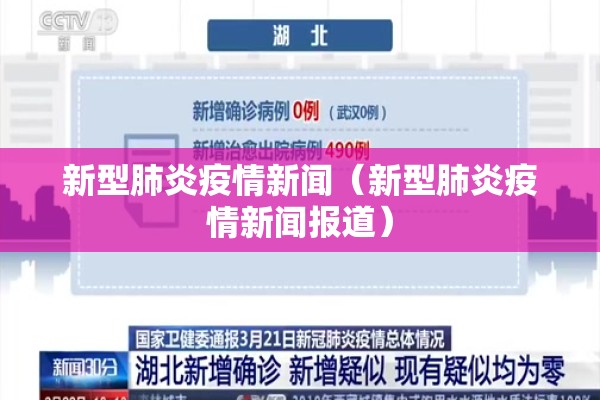 新型肺炎疫情新闻(新型肺炎疫情新闻报道) 新型肺炎疫情新闻(新型肺炎疫情新闻报道)