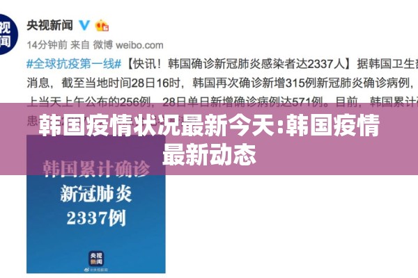 韩国疫情状况最新今天:韩国疫情最新动态