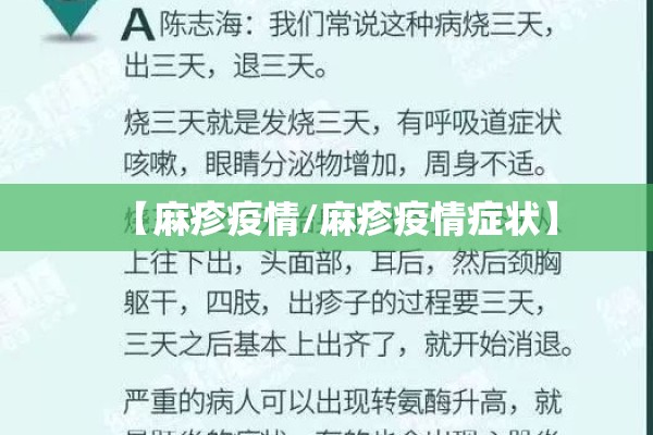 【麻疹疫情/麻疹疫情症状】 【麻疹疫情/麻疹疫情症状】