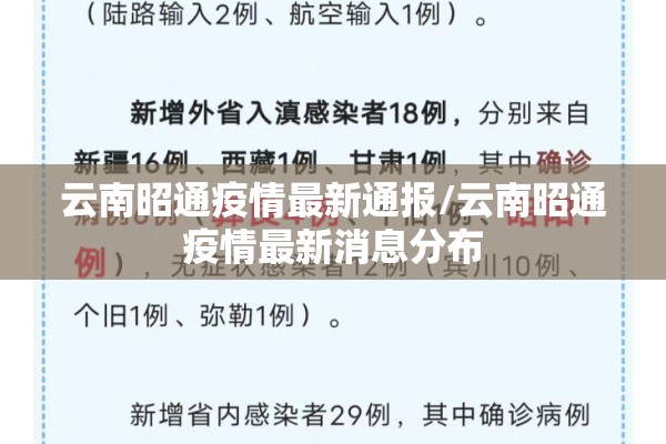 云南昭通疫情最新通报/云南昭通疫情最新消息分布 云南昭通疫情最新通报/云南昭通疫情最新消息分布