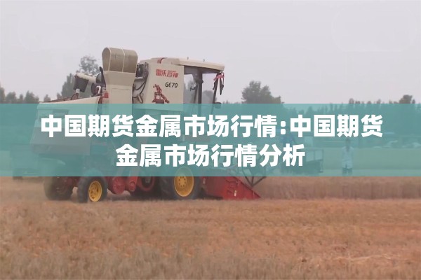 中国期货金属市场行情:中国期货金属市场行情分析