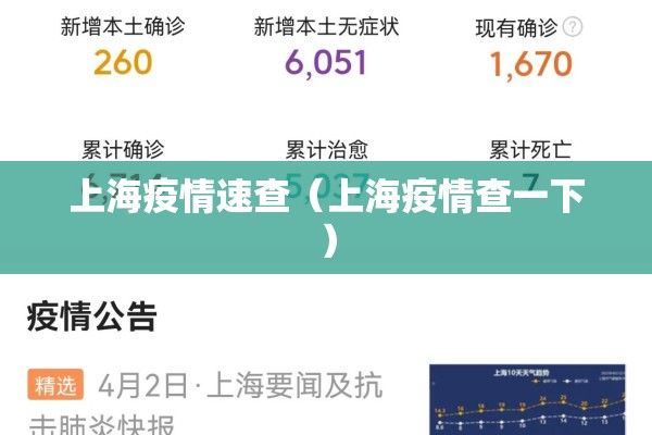 上海疫情速查(上海疫情查一下) 上海疫情速查(上海疫情查一下)