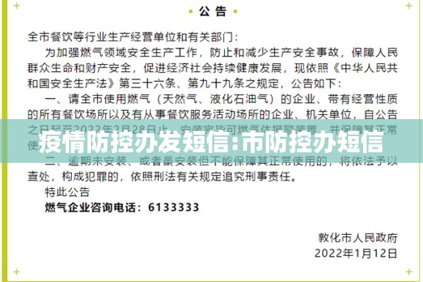 疫情防控办发短信:市防控办短信