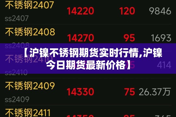 【沪镍不锈钢期货实时行情,沪镍今日期货最新价格】