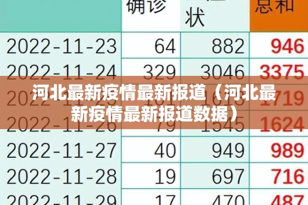 河北最新疫情最新报道(河北最新疫情最新报道数据) 河北最新疫情最新报道(河北最新疫情最新报道数据)