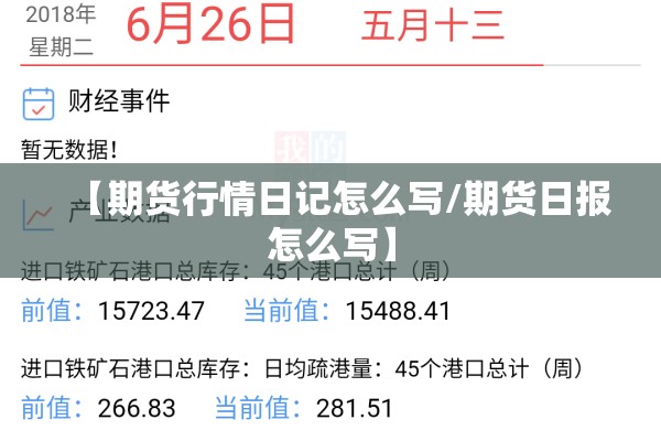【期货行情日记怎么写/期货日报怎么写】 【期货行情日记怎么写/期货日报怎么写】