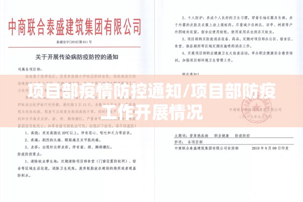 项目部疫情防控通知/项目部防疫工作开展情况 项目部疫情防控通知/项目部防疫工作开展情况