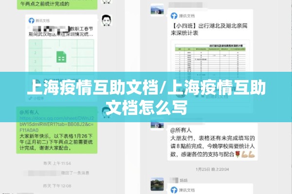 上海疫情互助文档/上海疫情互助文档怎么写 上海疫情互助文档/上海疫情互助文档怎么写