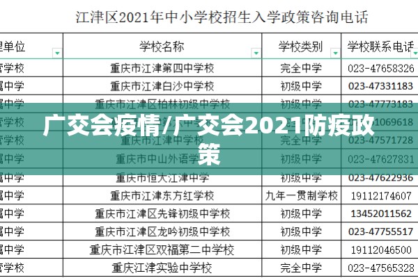 广交会疫情/广交会2021防疫政策