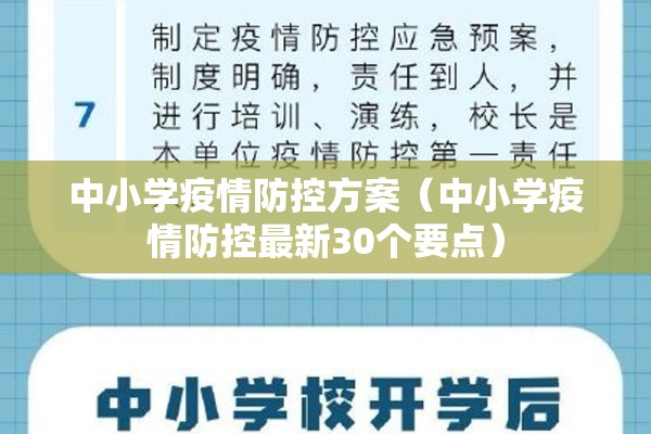 中小学疫情防控方案(中小学疫情防控最新30个要点) 中小学疫情防控方案(中小学疫情防控最新30个要点)