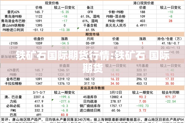 铁矿石国际期货行情:铁矿石 国际期货