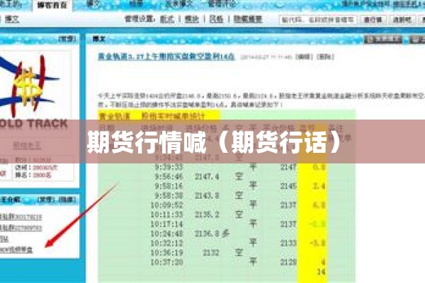 期货行情喊（期货行话）
