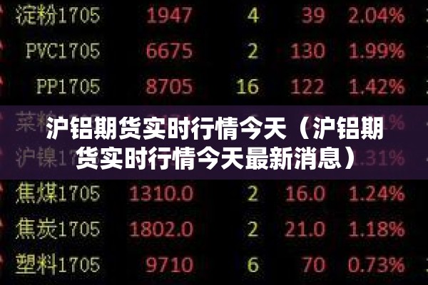 沪铝期货实时行情今天(沪铝期货实时行情今天最新消息) 沪铝期货实时行情今天(沪铝期货实时行情今天最新消息)