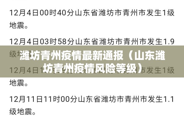 潍坊青州疫情最新通报（山东潍坊青州疫情风险等级）