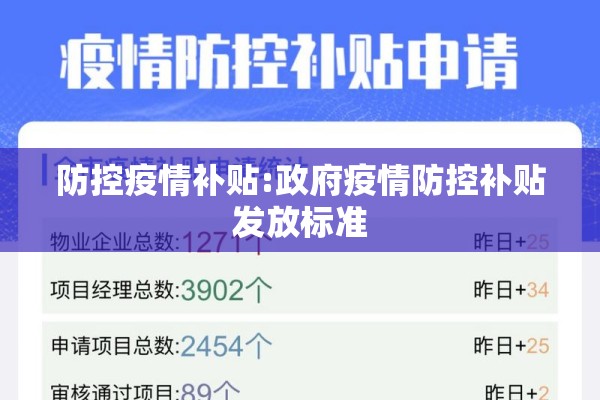 防控疫情补贴:政府疫情防控补贴发放标准