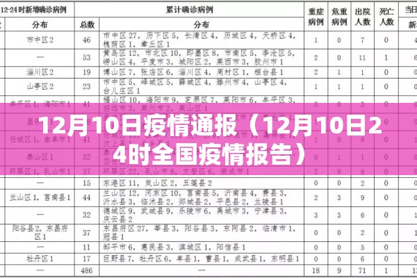 12月10日疫情通报（12月10日24时全国疫情报告）