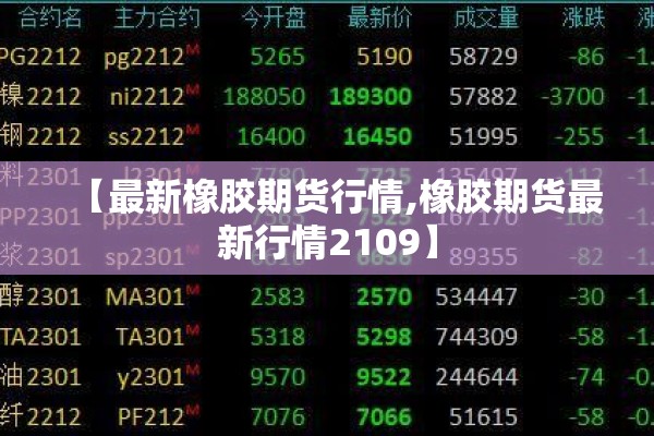 【最新橡胶期货行情,橡胶期货最新行情2109】