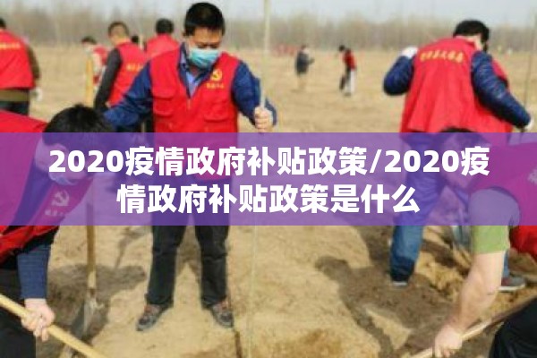 2020疫情政府补贴政策/2020疫情政府补贴政策是什么 2020疫情政府补贴政策/2020疫情政府补贴政策是什么