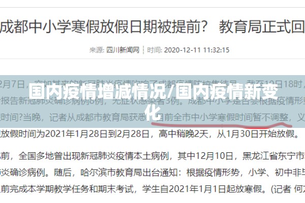 国内疫情增减情况/国内疫情新变化 国内疫情增减情况/国内疫情新变化