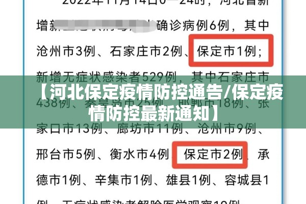【河北保定疫情防控通告/保定疫情防控最新通知】 【河北保定疫情防控通告/保定疫情防控最新通知】