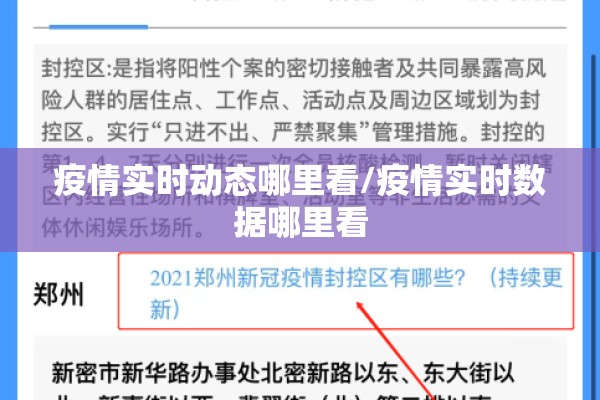 疫情实时动态哪里看/疫情实时数据哪里看