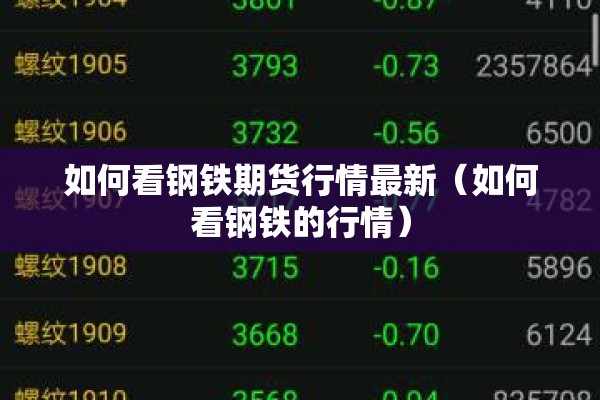 如何看钢铁期货行情最新（如何看钢铁的行情）