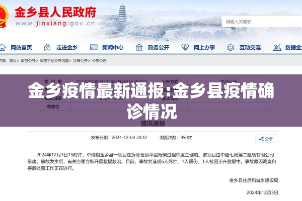 金乡疫情最新通报:金乡县疫情确诊情况