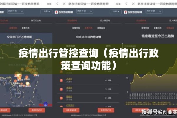 疫情出行管控查询（疫情出行政策查询功能）
