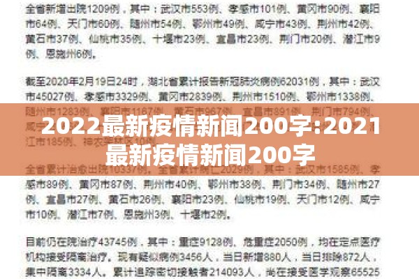 2022最新疫情新闻200字:2021最新疫情新闻200字