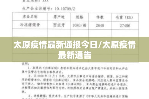 太原疫情最新通报今日/太原疫情最新通告