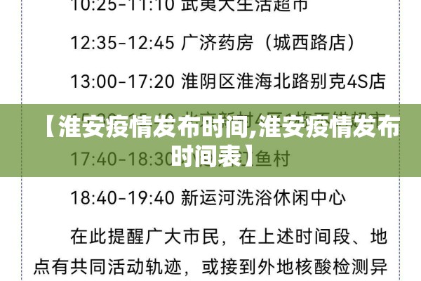 【淮安疫情发布时间,淮安疫情发布时间表】