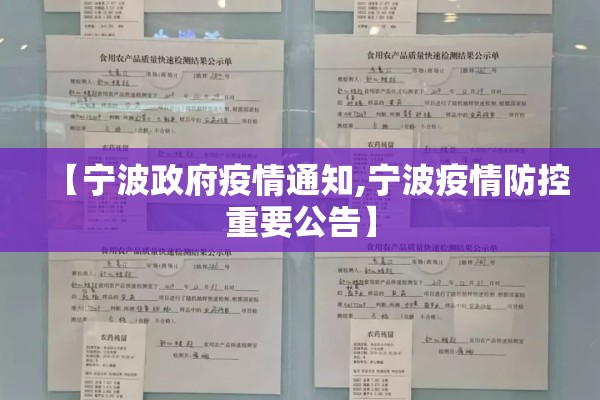 【宁波政府疫情通知,宁波疫情防控重要公告】