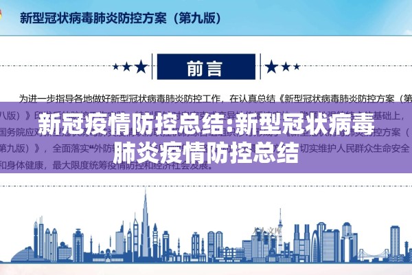 新冠疫情防控总结:新型冠状病毒肺炎疫情防控总结