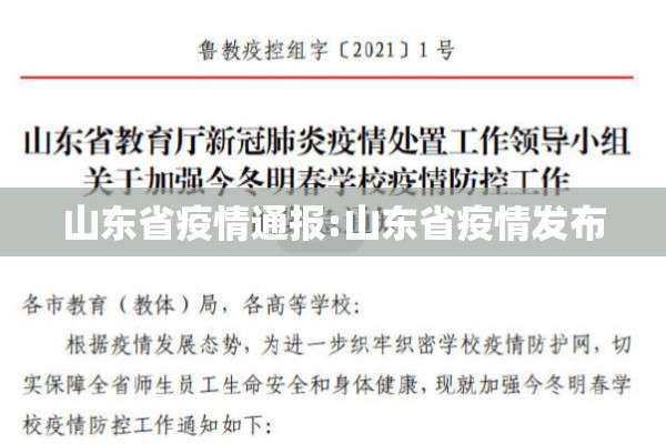 山东省疫情通报:山东省疫情发布