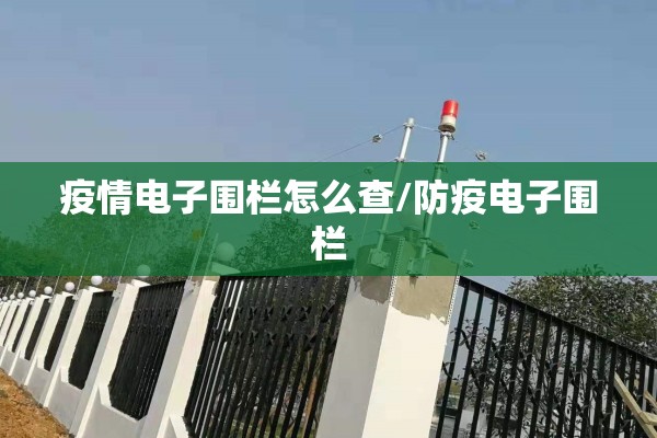 疫情电子围栏怎么查/防疫电子围栏