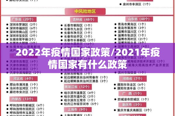 2022年疫情国家政策/2021年疫情国家有什么政策