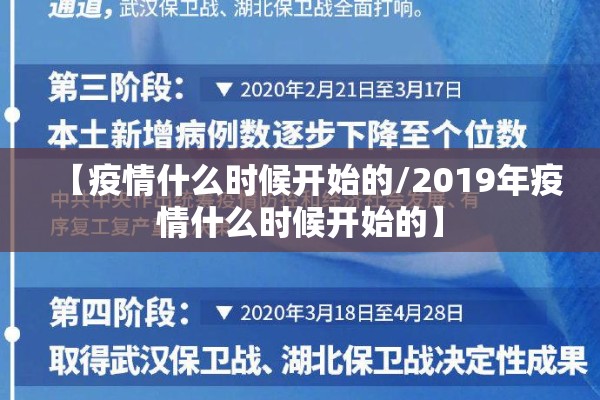【疫情什么时候开始的/2019年疫情什么时候开始的】