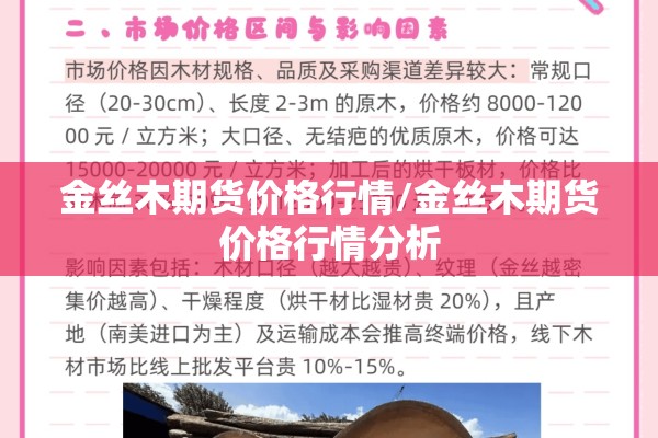 金丝木期货价格行情/金丝木期货价格行情分析